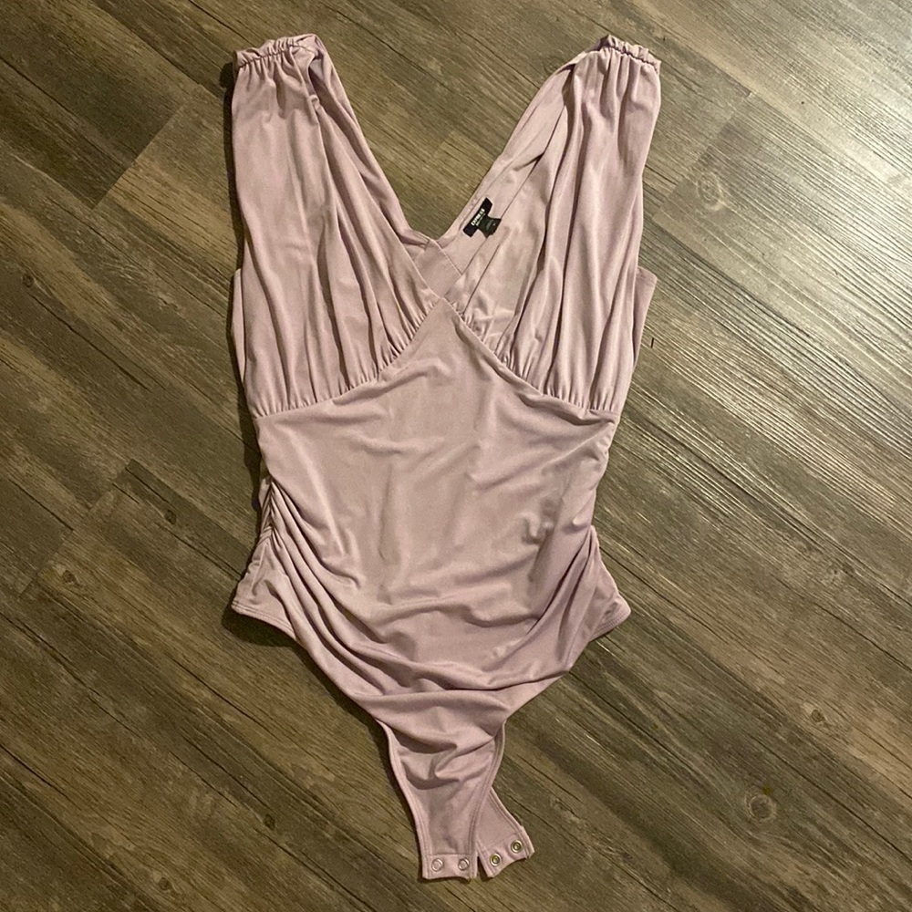 Express lilac stretchy body contour bodysuit size M